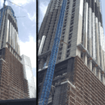 Mast climber installation at Waldorf Astoria Hotel Project