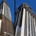 Mast climber installation at Waldorf Astoria Hotel Project